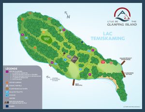 carte de l'île de glamping Farr