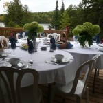 Reception set-up at Farr Island / Endroit de réception à l'île Farr