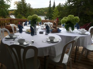 Reception set-up at Farr Island / Endroit de réception à l'île Farr