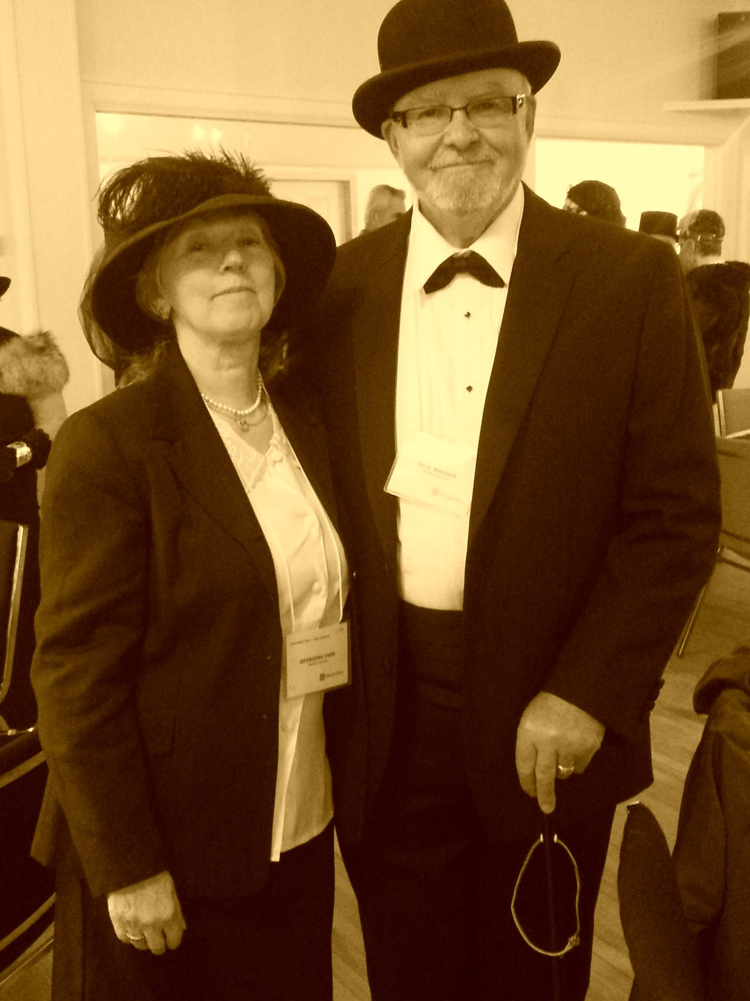 One of the Cobalt era millionaire and his wife present at the historical evening / Un des millionaires de la ruée de l'argent de Cobalt avec sa femme à la soirée historique