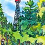Temagami Fire Tower Hiking Trail - A giclée print by Laura Landers