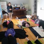 Yoga session at the Lumber Baron's House / Session de yoga à la Maison des barons forestiers