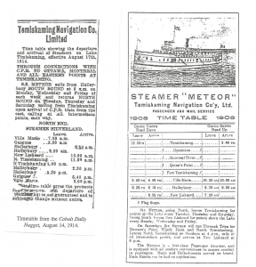 construction du S.S. Meteor Minerve Opémican