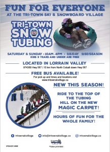 Tubing au club Tri-Town Ski & Snowboard Village lors de votre forfait hiver en famille