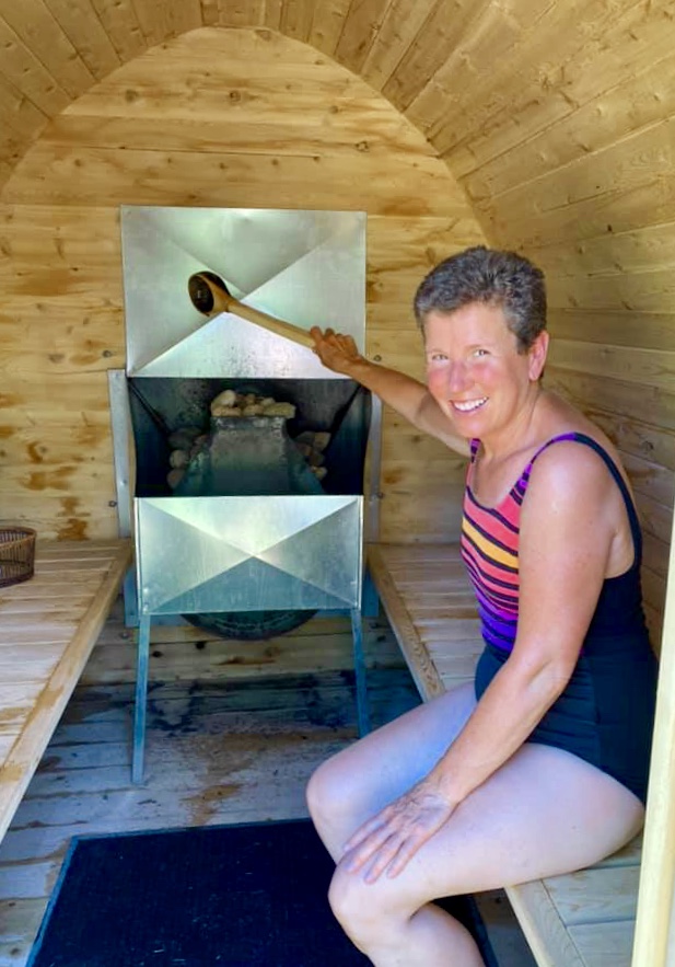 Le sauna est parfait pour le glamping