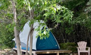 Site de camping temporaires sur lîle Farr